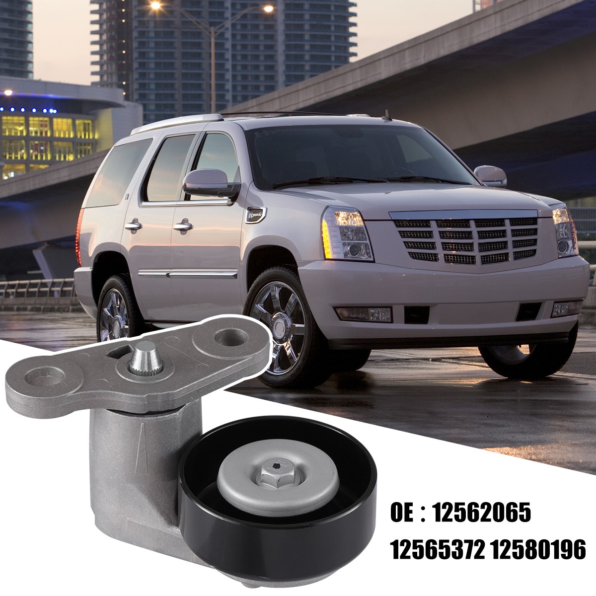 NEW 90K-38159 A/C Drive Belt Tensioner Kit For Chevy Silverado GMC Cadillac