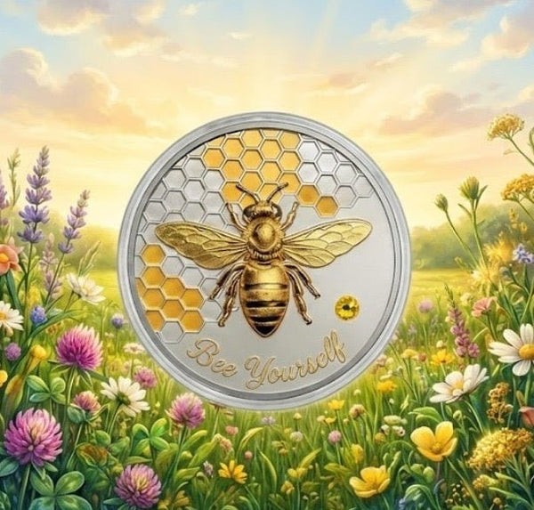 1oz ADVP .999 Fine Copper Core 2026 Bee Yourself Silver & Gold Gilded PRESALE