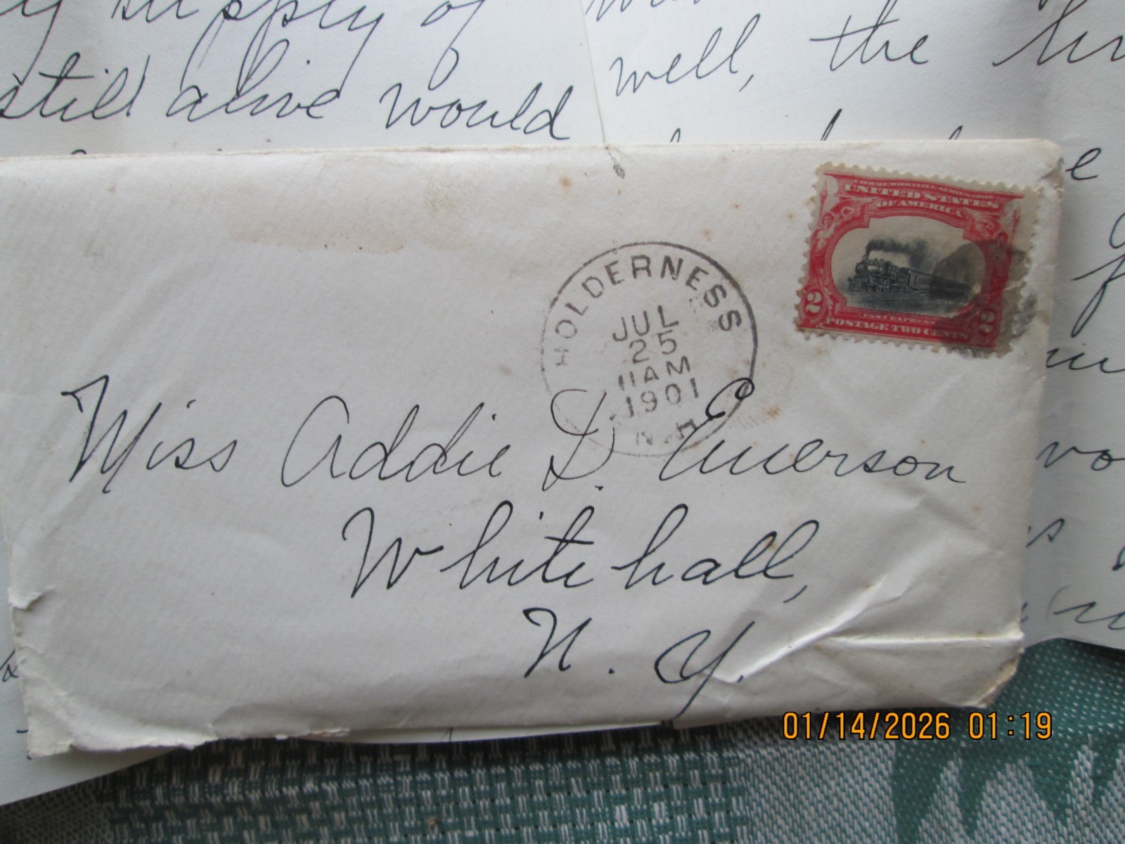 1901 Harvard Engineering Camp Squam Lake Ashland NH letter