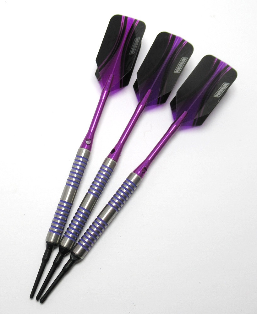 Purple Pizzzzazzz 16g Soft Tip Darts - 80% Tungsten with Extras + Tracking #8