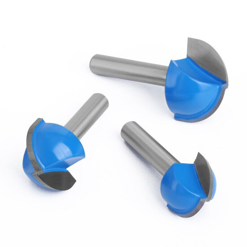 8Pcs Cove Core Box Router Bit Set 1/4 inch Round Shank Nose Woodworking Cutter