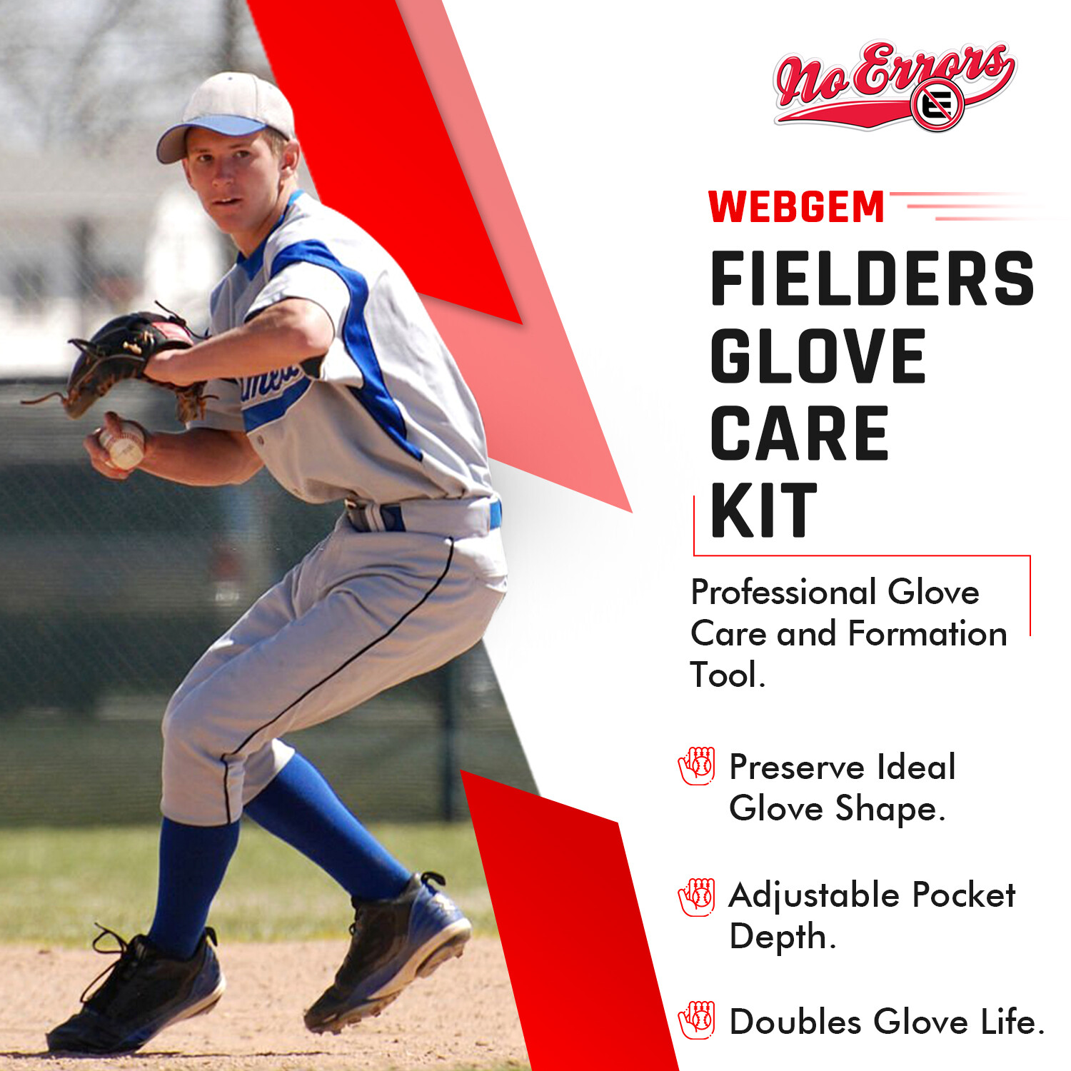 No Errors Webgem Fielder’s Glove Care System Reduces Glove Break-in Time