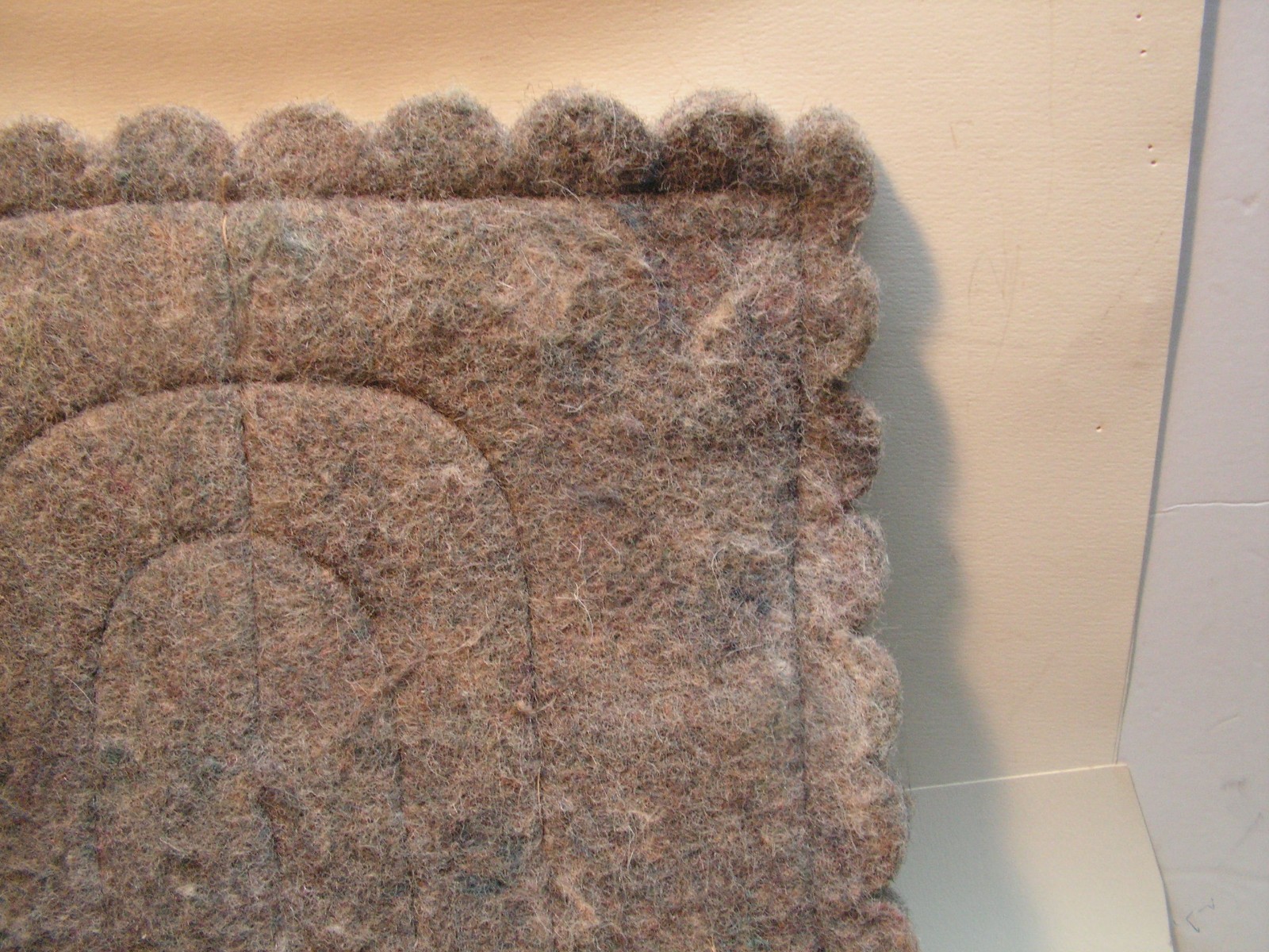 Vintage Saddle Pad Blanket Small Pony Southwestern 16 1/2" x 16" X 7/8" Leather