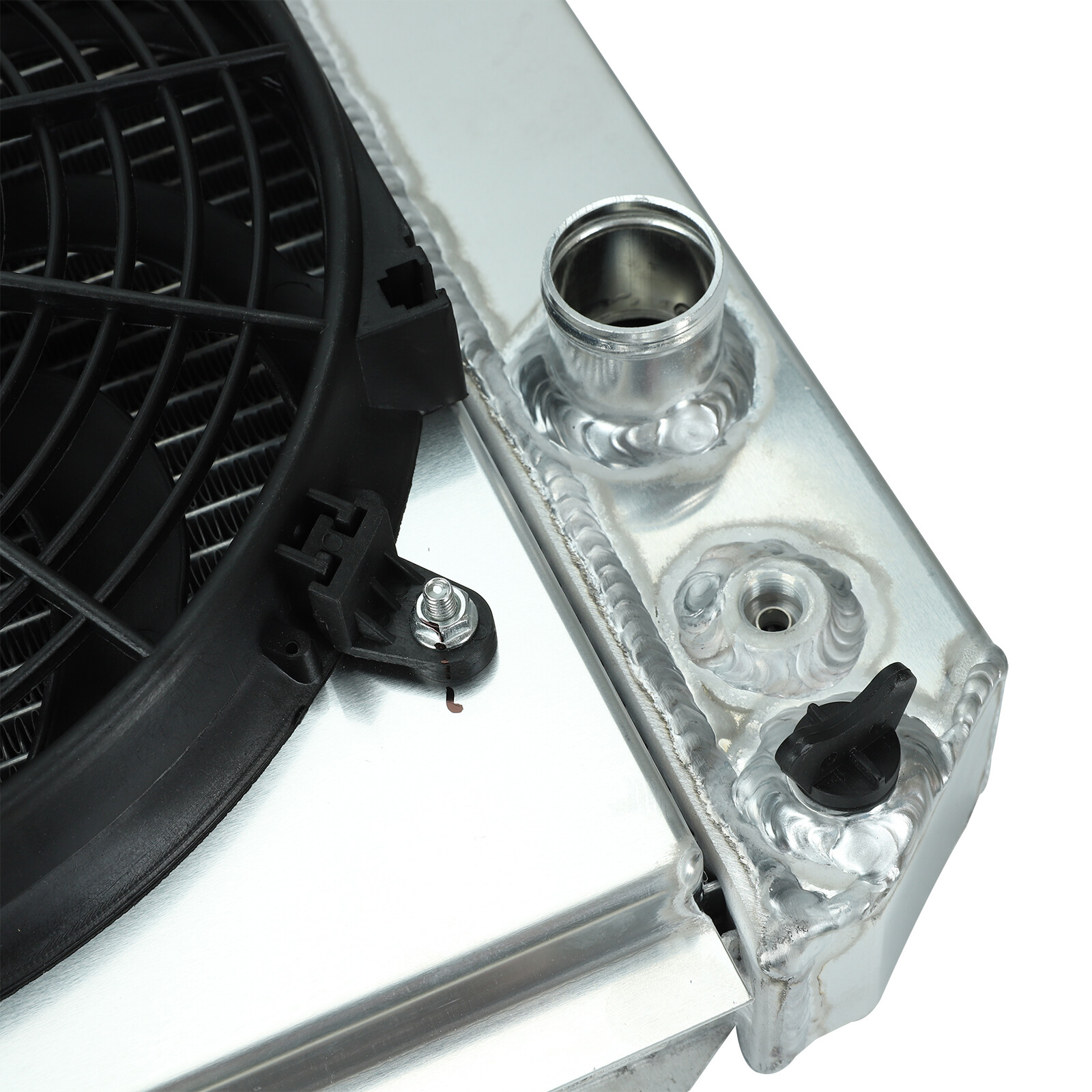 For 1982-2002 CHEVY S10 BLAZER 84-90 CORVETTE V8 3 Row Radiator+Shroud Fan+Relay