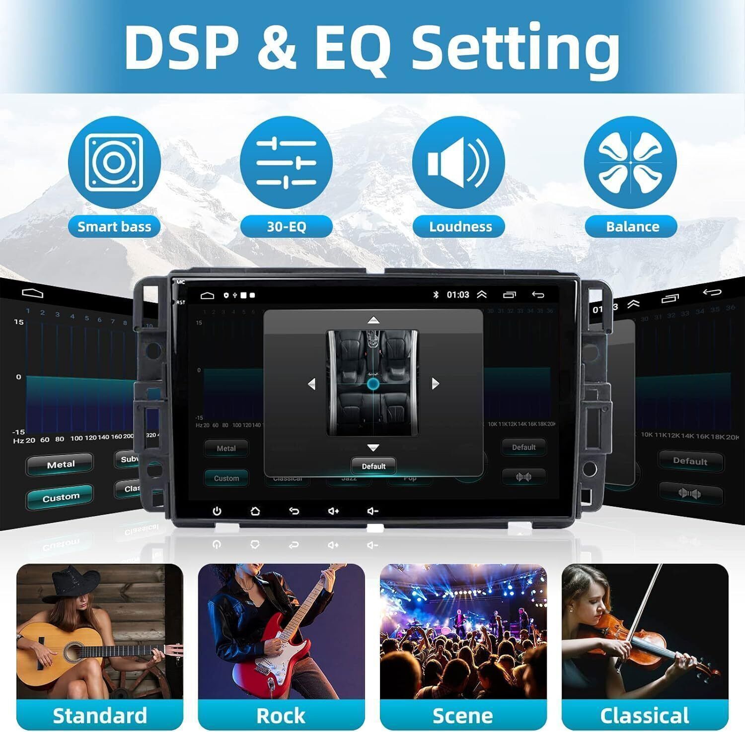 For 2008-2024 Chevrolet Express 8" Android 13 Carplay Car Stereo Radio GPS Navi