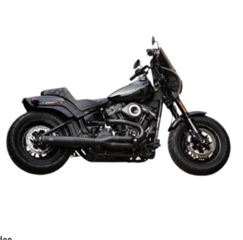 S&S Cycles SuperStreet 2:1 Black 2018-2024 Harley Softail Exhaust 550-0789B