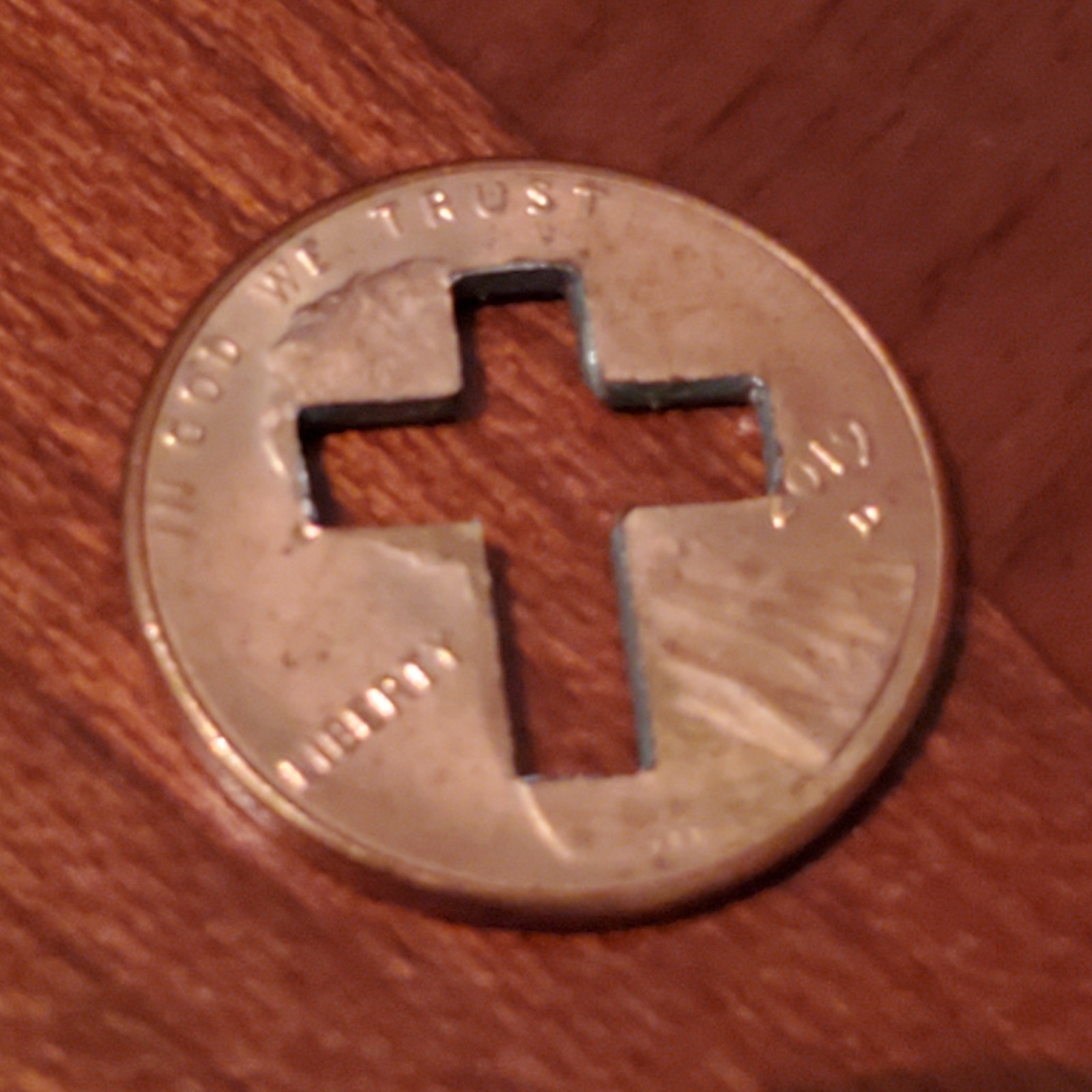 Vintage Penny From Heaven Cross Penny Pendant Token