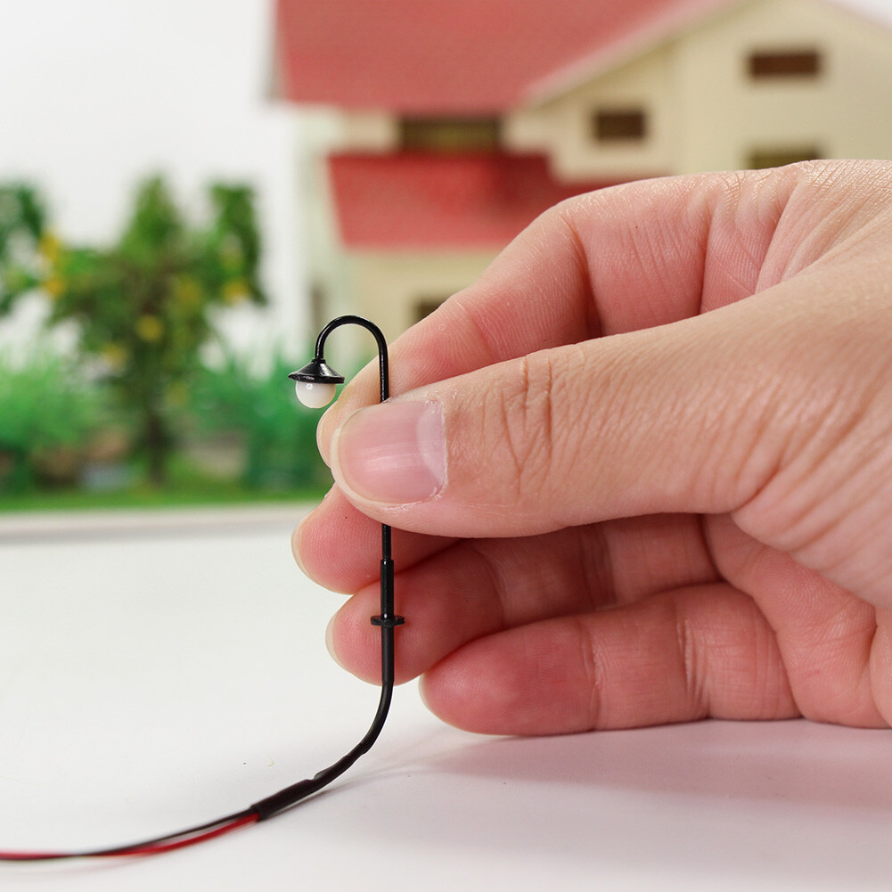 10pcs Model Railway 1:160 Lamp N Scale Street Lights LEDs 3.7cm LYM25