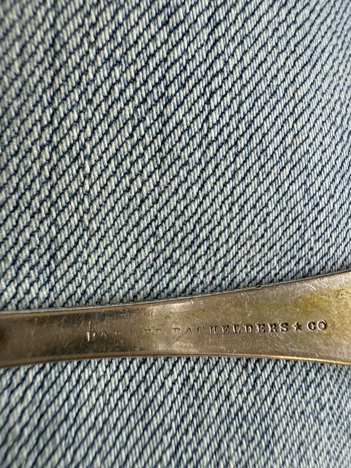 Beautiful antique Coin silver Butter knife spreader bright-cut Palmer Bachelder