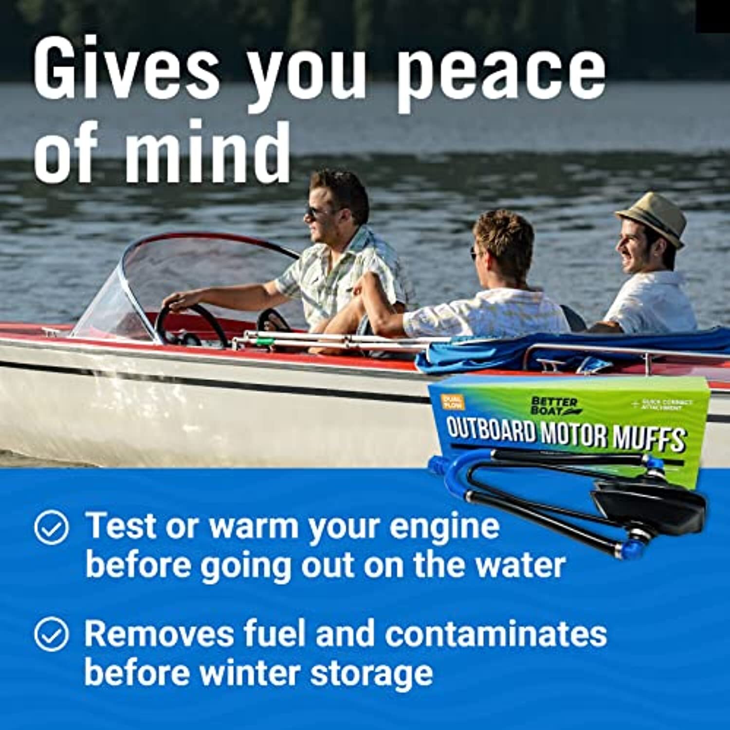 Boat Motor Muffs Outboard Motor Muffs and Inboard I/O Ear Flusher Motor Flush