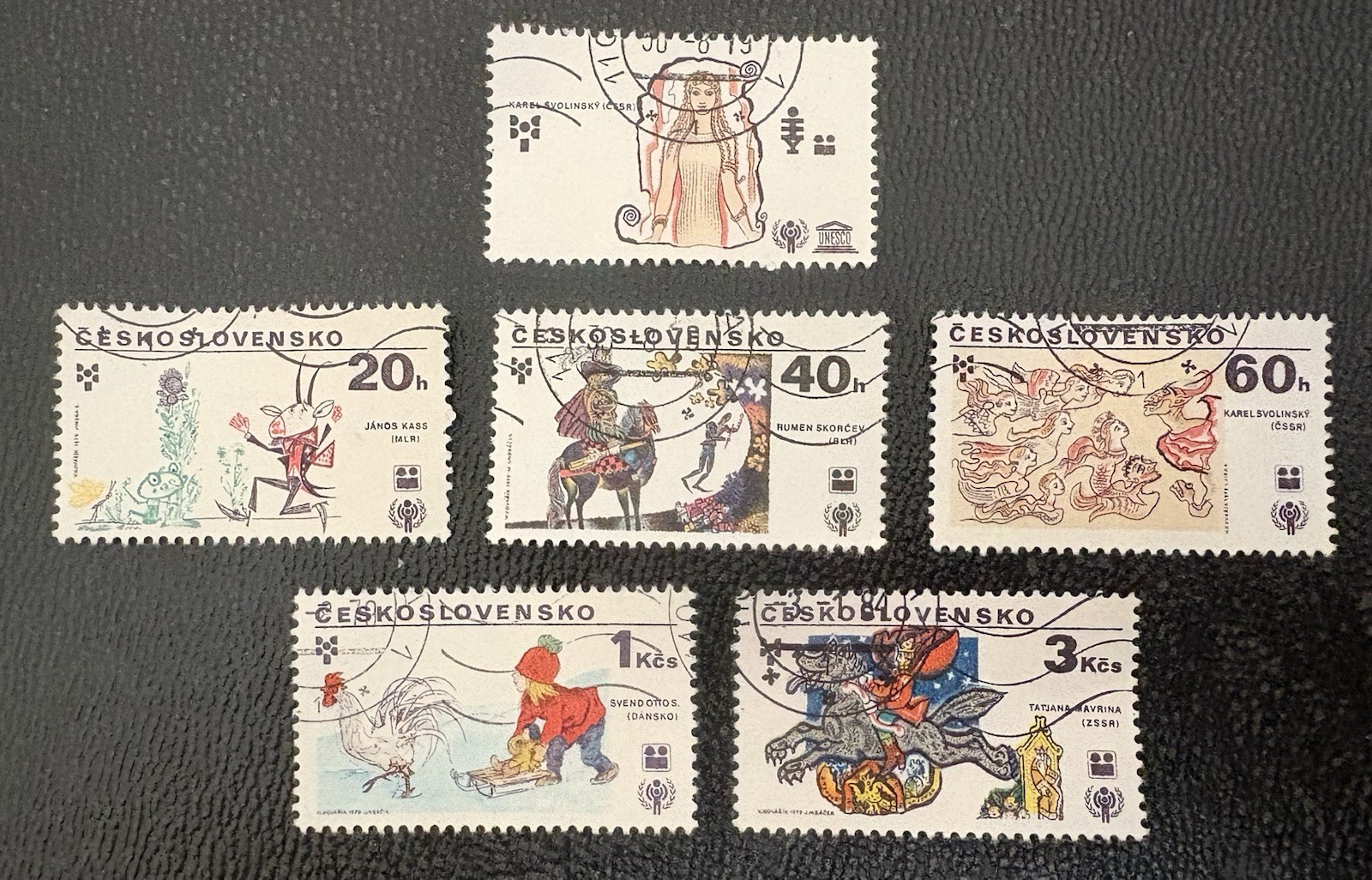 Czechoslovakia: 1979.  Complete set of 5 + label. SC# 2250-2254 used. #01-01188