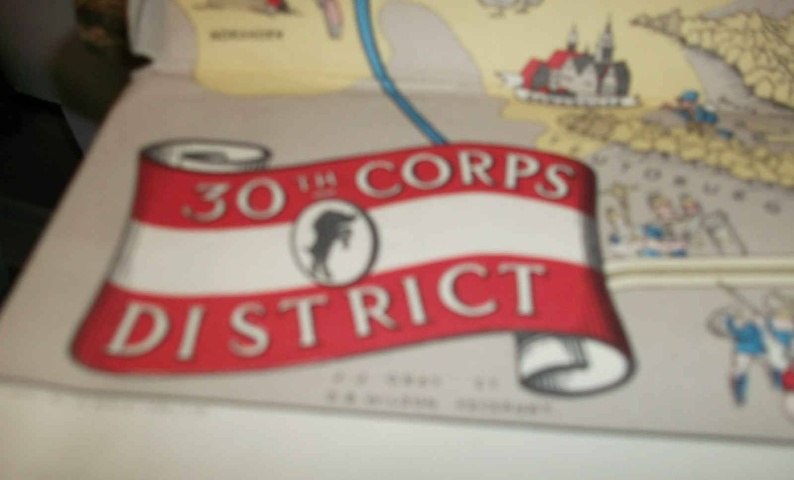 30TH CORPS DISTRICT MAP-GERMANY-J.J. GRAY, D.B.WILSON (W W II) BRITISH ARMY FORM