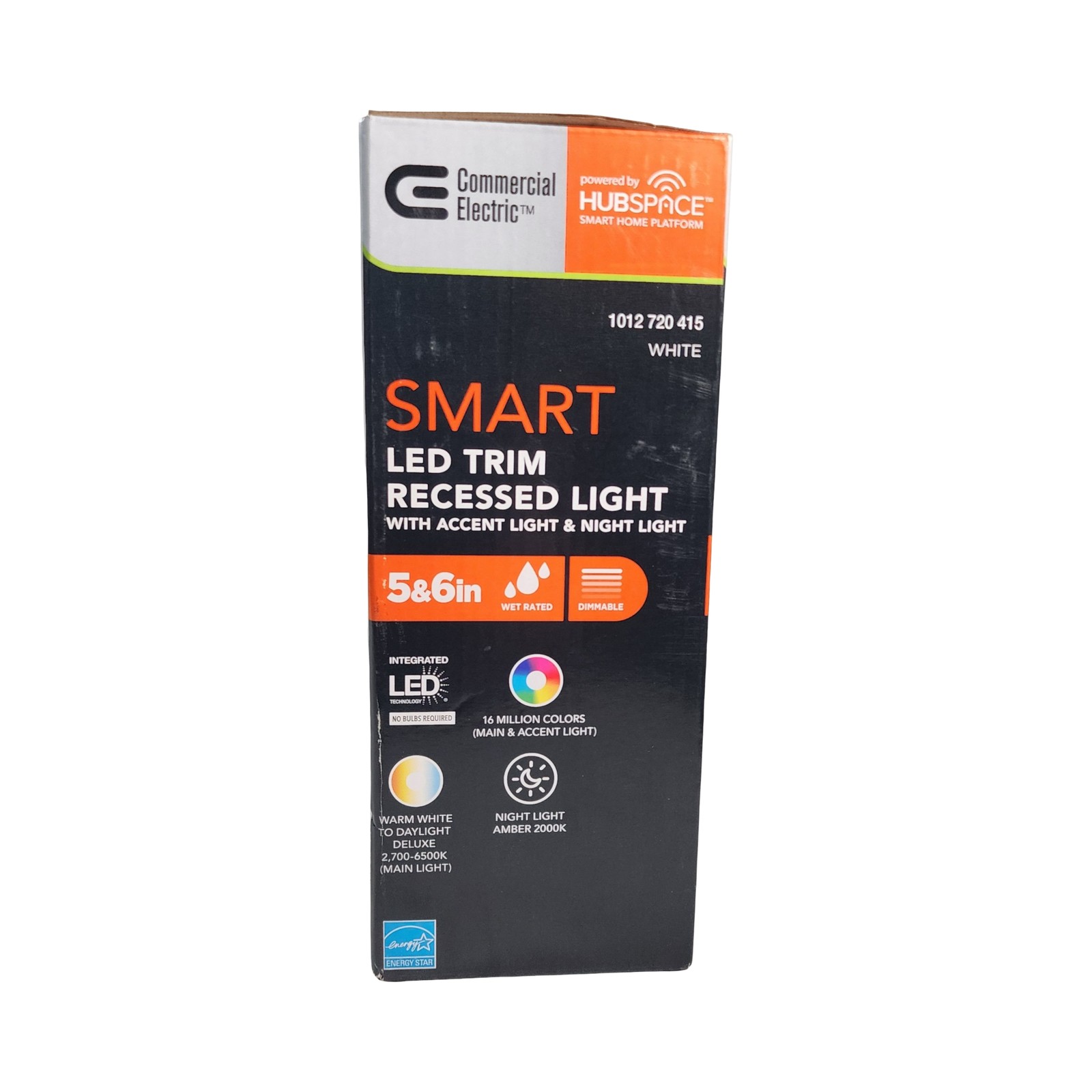 Commercial Electric Hubspace Smart LED Recessed Light 5/6in RGBW Dimmable Alexa