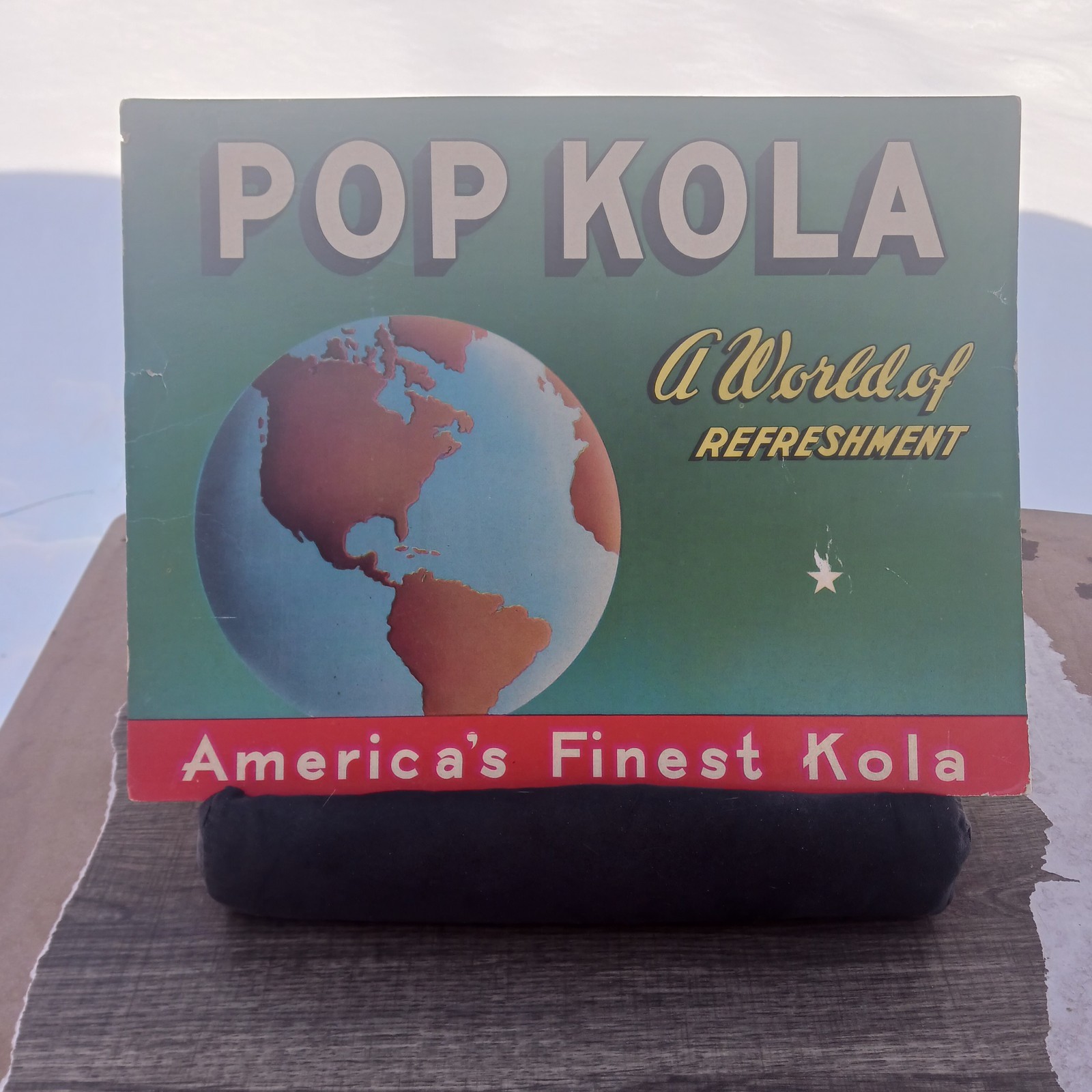 Vintage Pop Kola Cardboard Sign