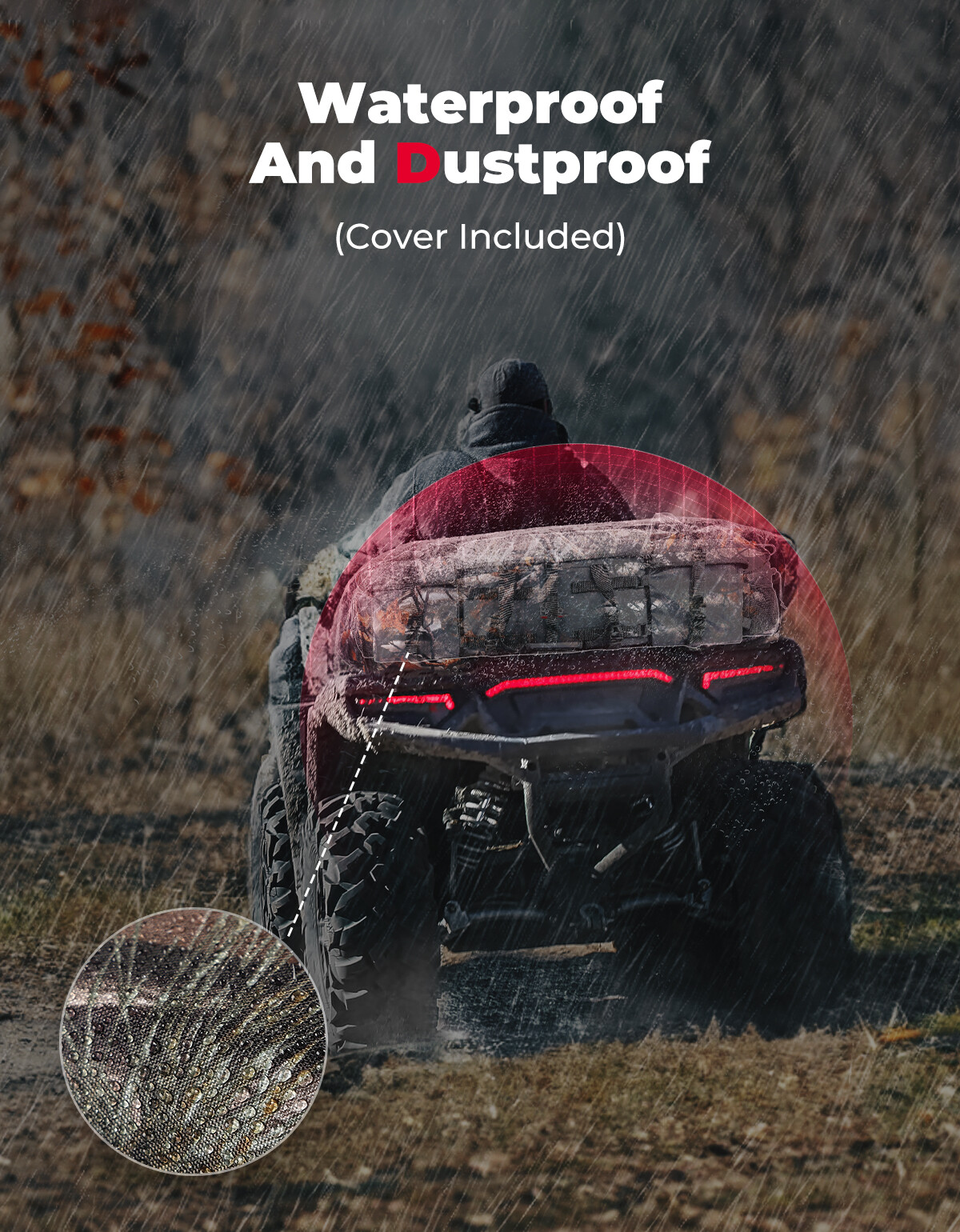 Upgraded ATV Rear Seat Rack Storage Bag w/Cushion Cooler for Polaris Sportsman