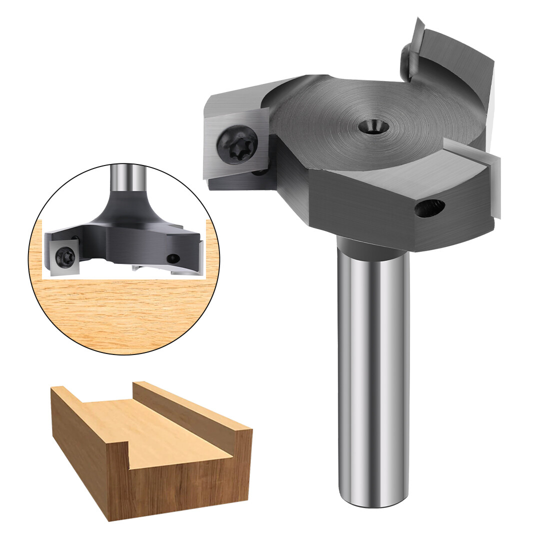 CNC Spoilboard Surfacing Router Bits Slab Flattening Wood Planer 1/2" 1/4"Shank