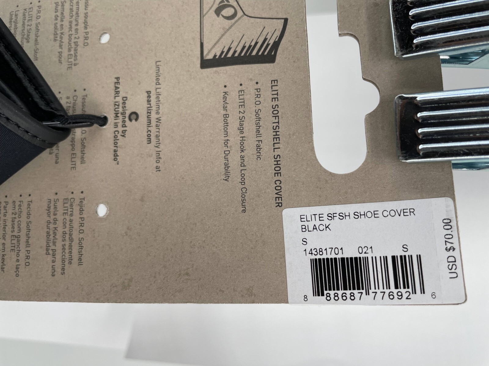 Pearl Izumi Elite Softshell Shoe Cover Small 888687776926 Black Cycling NWT