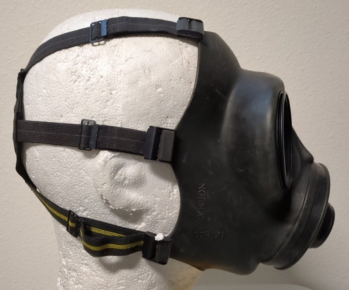 Canadian C3 60mm Gas Mask & Sealed US M11 Filter - Medium Triangle Nose Variant