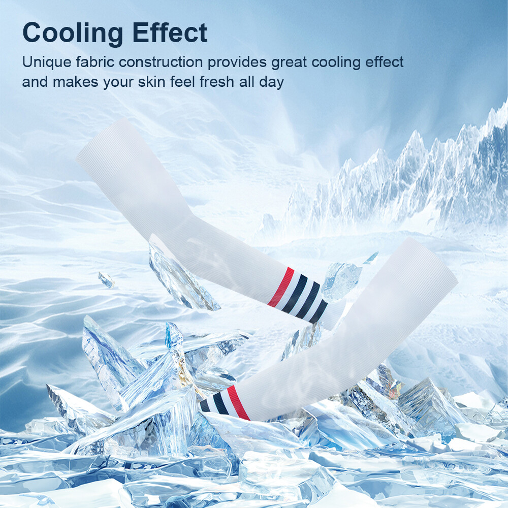 Summer Cooling Arm Sleeves Cover UV Sun Protection Sports Outdoor For Men Women