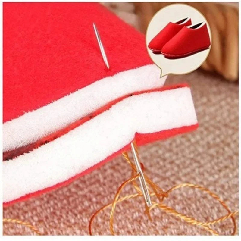 25PCS Large Eye Hand Sewing Needles Set with Wooden Case for Embroidery Craft