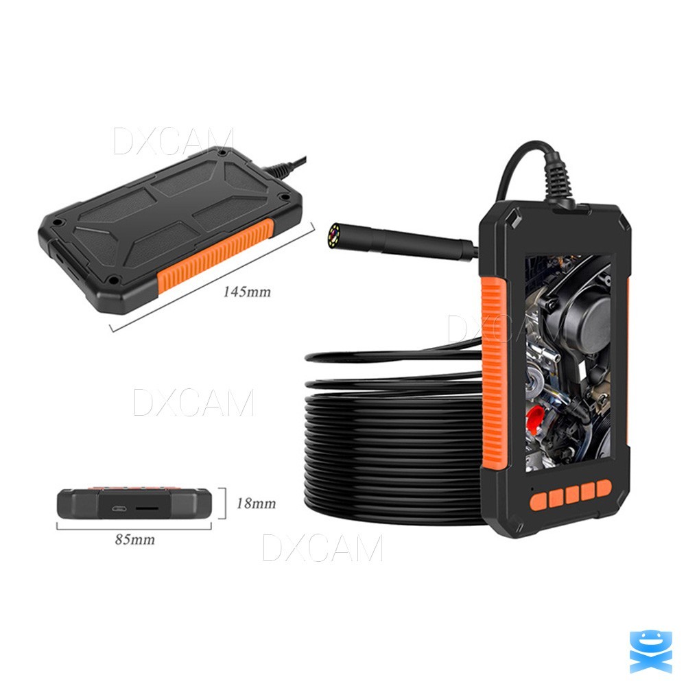 LCD Endoscope 1080P HD Industrial Borescope 4.3inch 8mm Inspection Snake Camera