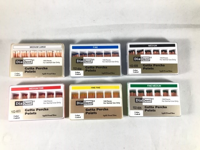 DIADENT Gutta Percha Points Endodontic Product (100 Pieces) Accessory Size