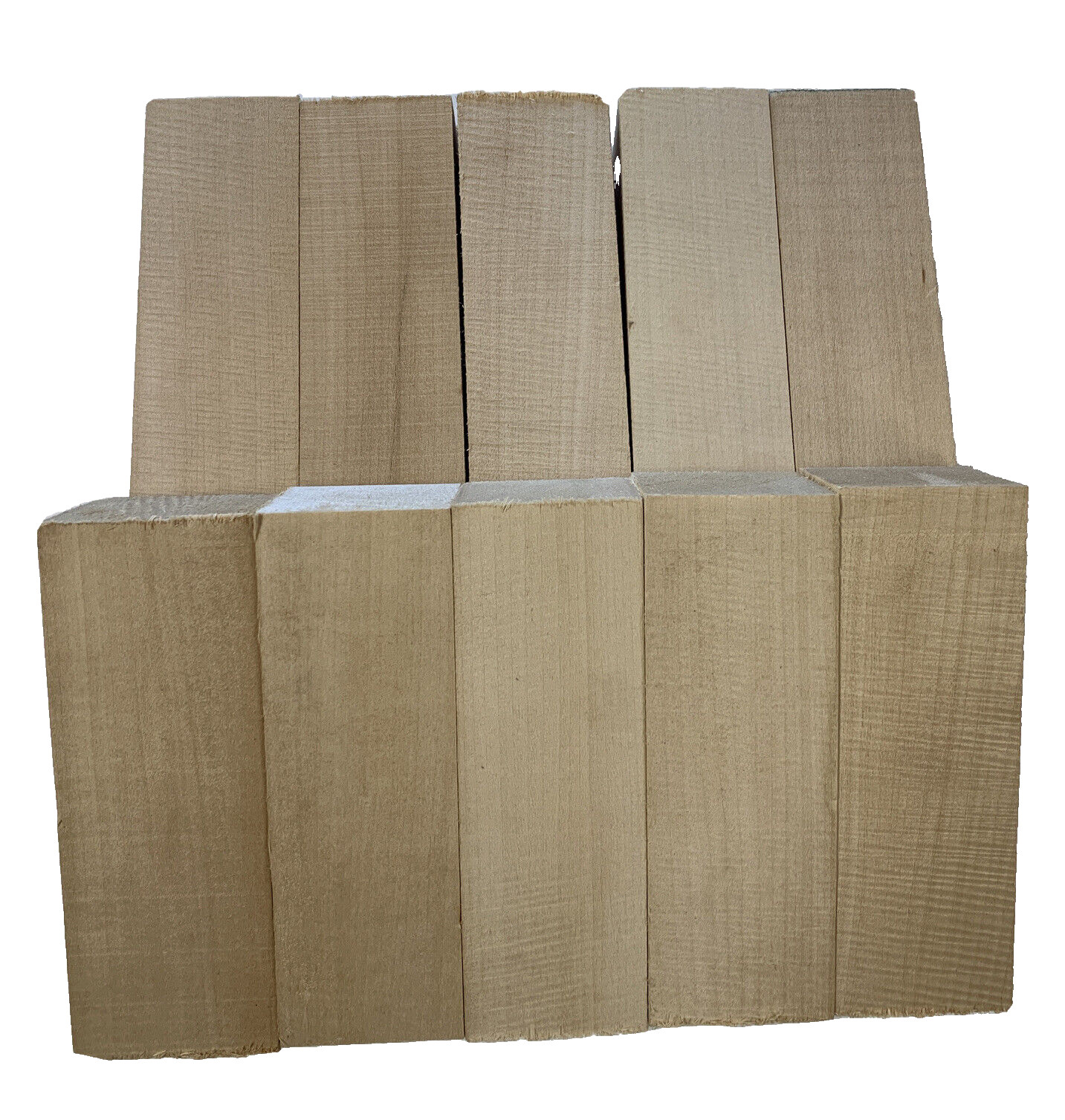 Pack Of 10, Basswood Turning Blank Carving Lumber Wood Blocks 2-1/2"x2-1/2"x8"