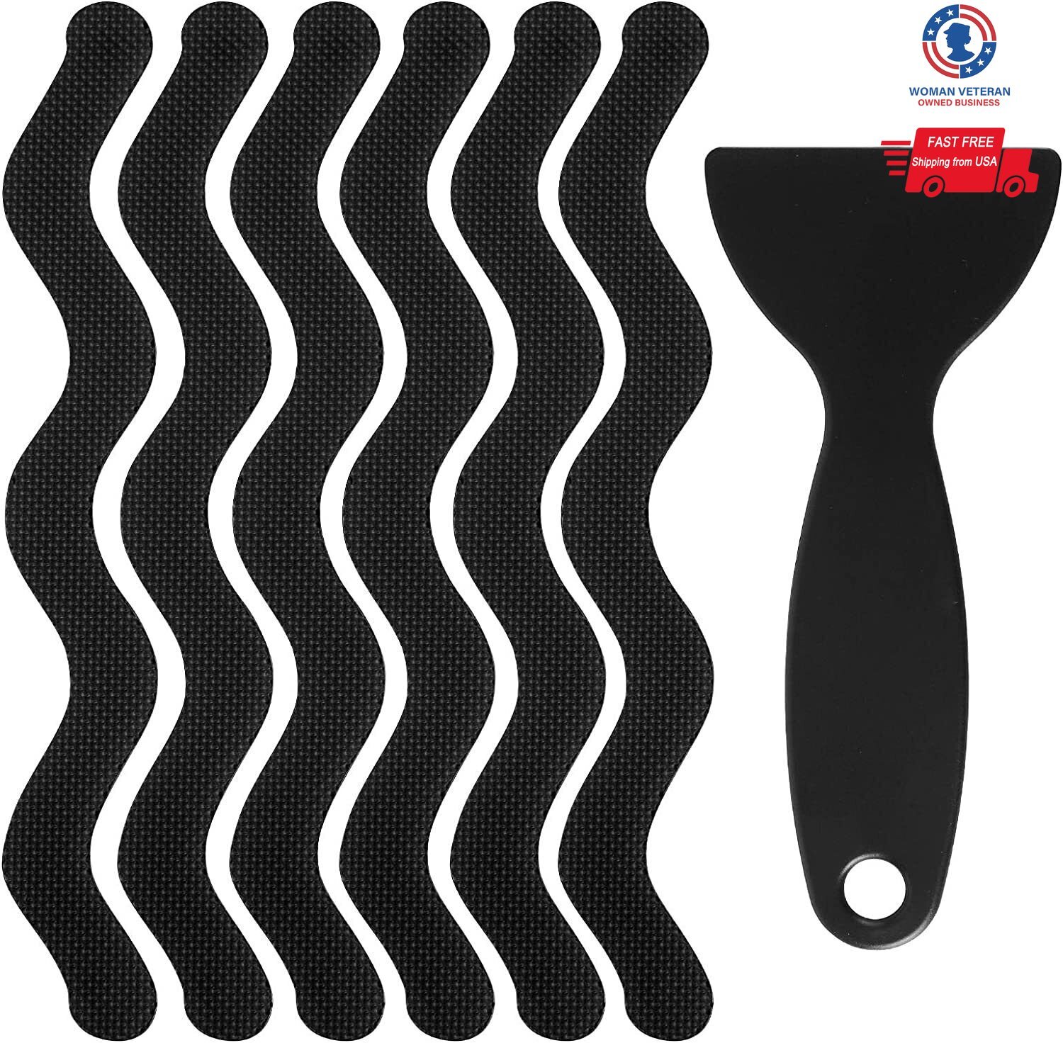 24PCs Bath Tub Shower Stickers Anti Slip Grip Strips Non-Slip Stickers