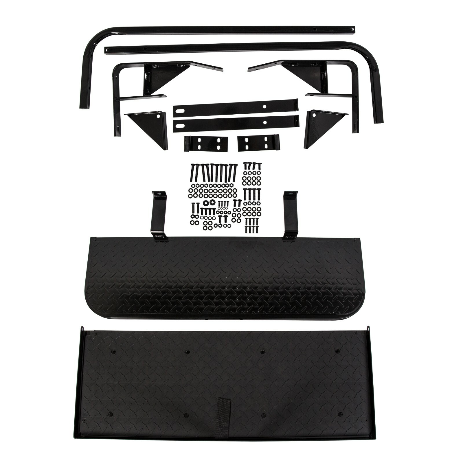 For 1995-UP EZGO TXT Golf Cart Flip Rear Seat Kit W/Roof Support Safety Grab Bar