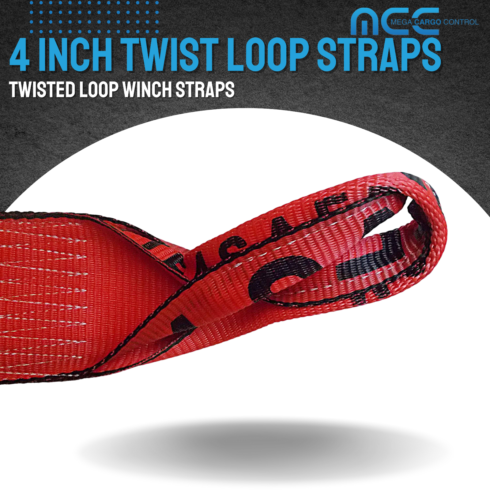 USA 10 Pack Heavy Duty 4” x 30’ Twisted Sewn Loop Winch Strap for Flatbed Truck