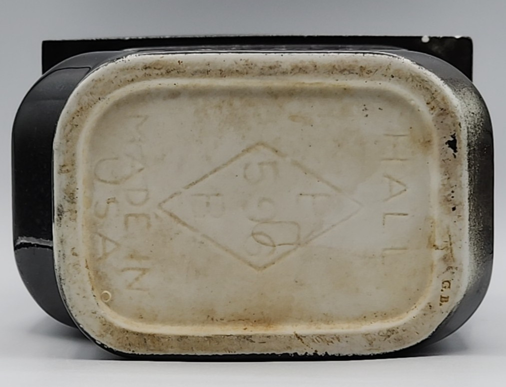 Hall Fountain Bar Liquor Dispenser Canister Pump Label "Brandy" Flaws READ BLUE