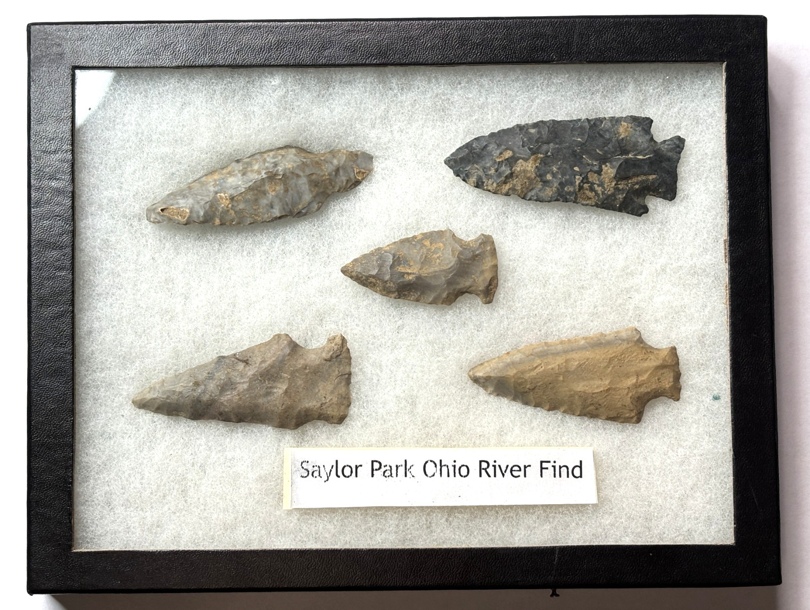 Authentic Native American Arrowheads Artifacts Flint * Saylor Park Ohio Find