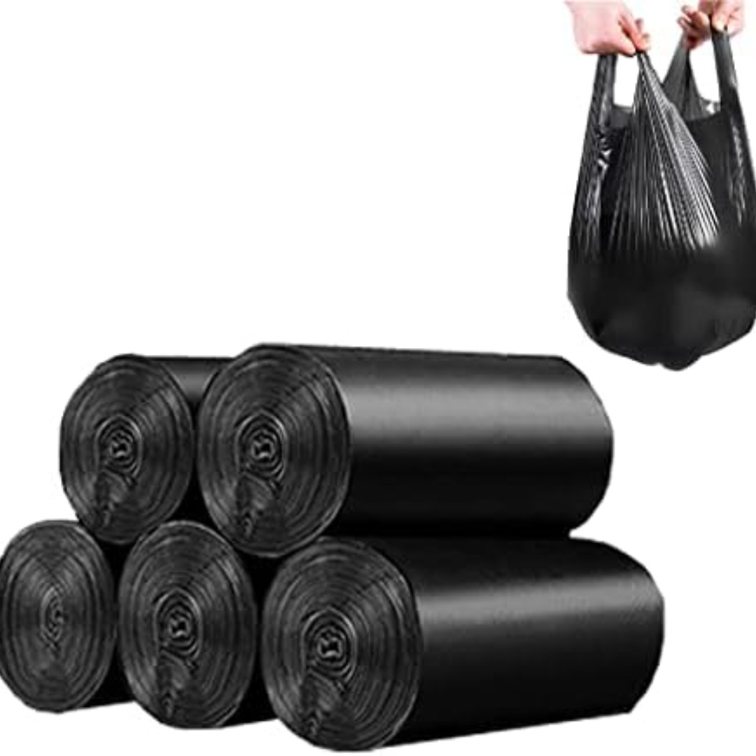 100 PCS 4 Gallon Trash Bags Kitchen Trash Bags Small Garbage Rubbish Bags 5 Roll