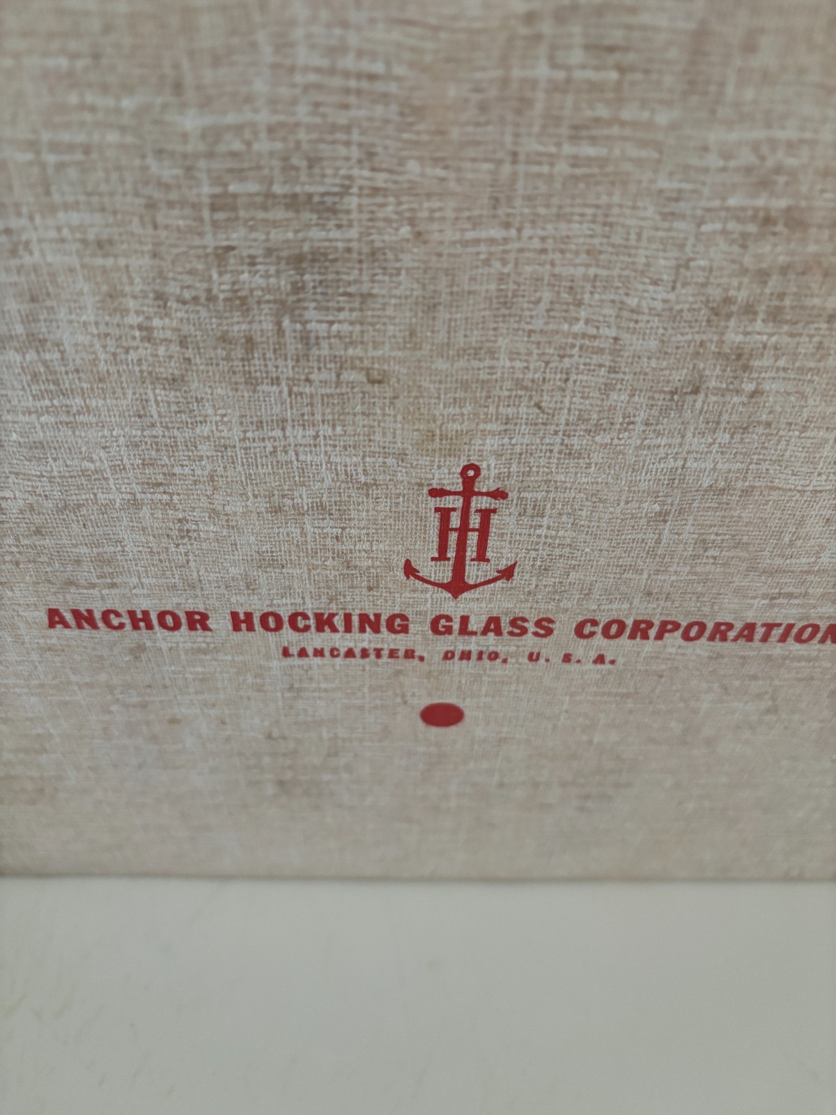 Vintage Anchor Hocking LILY OF THE VALLEY Green Glass Tumbler - 8 in orig box