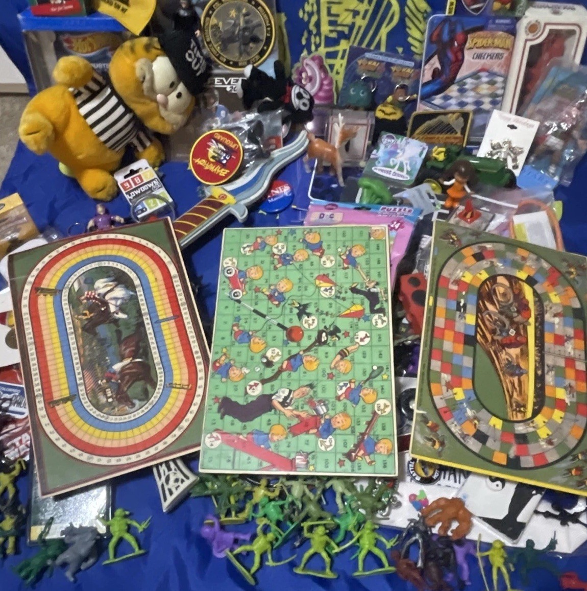 Huge Vintage Toy Lot Disney Marvel Star Wars Hot Wheels Garfield Felix 80s 90s+