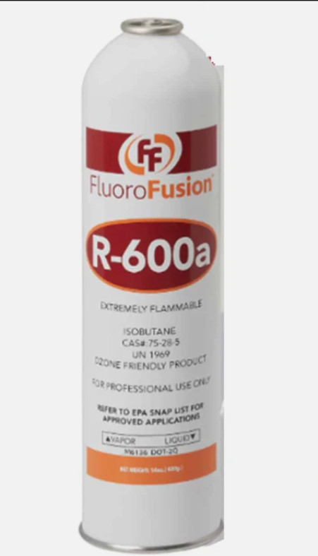 R600a, (1) One Large 14 oz. Can, FluoroFusion, Refrigerant Grade Isobutane