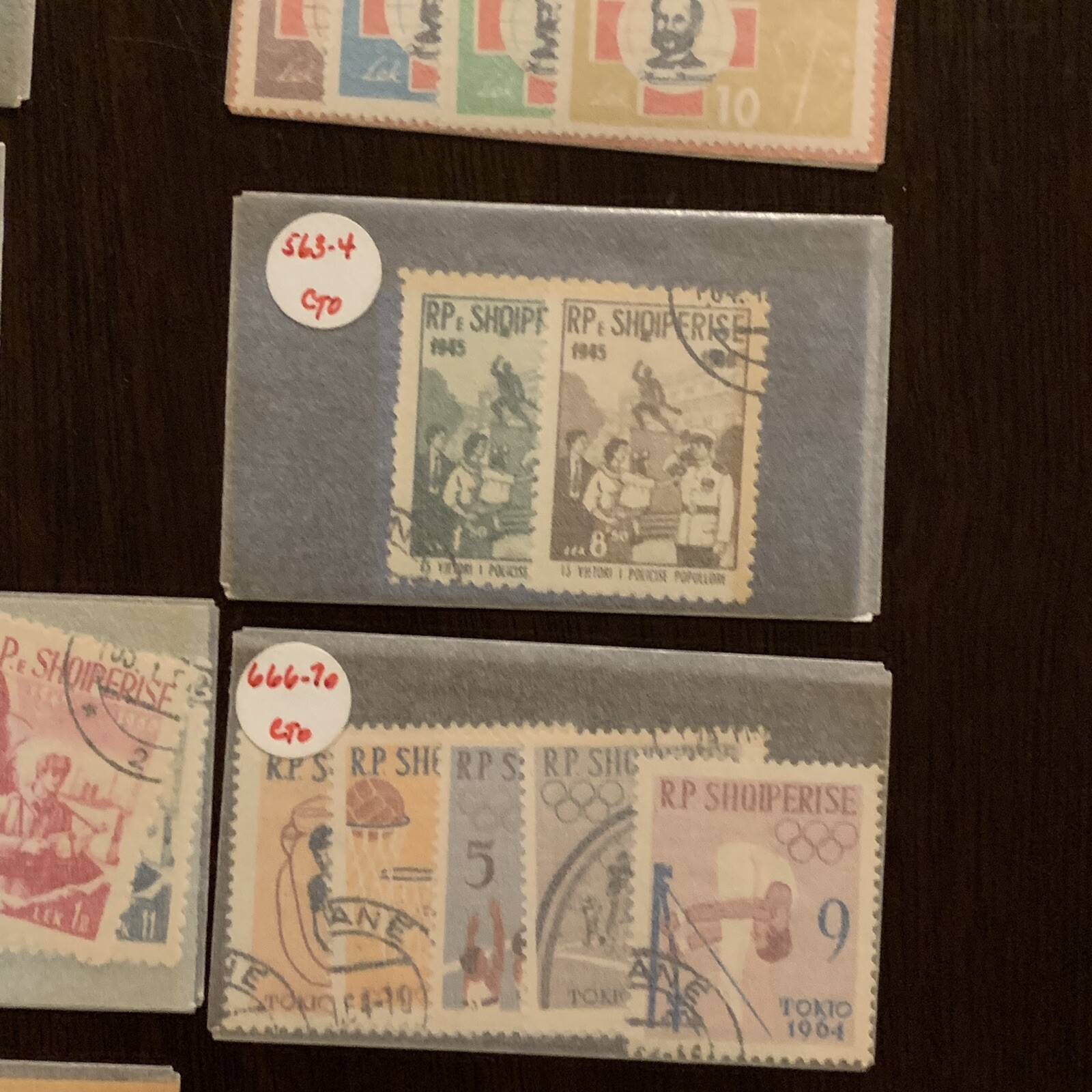 ALBANIA LOT OF STAMPS IN GLASSINES MINT, USED, CTO, SHORT SETS AND MORE