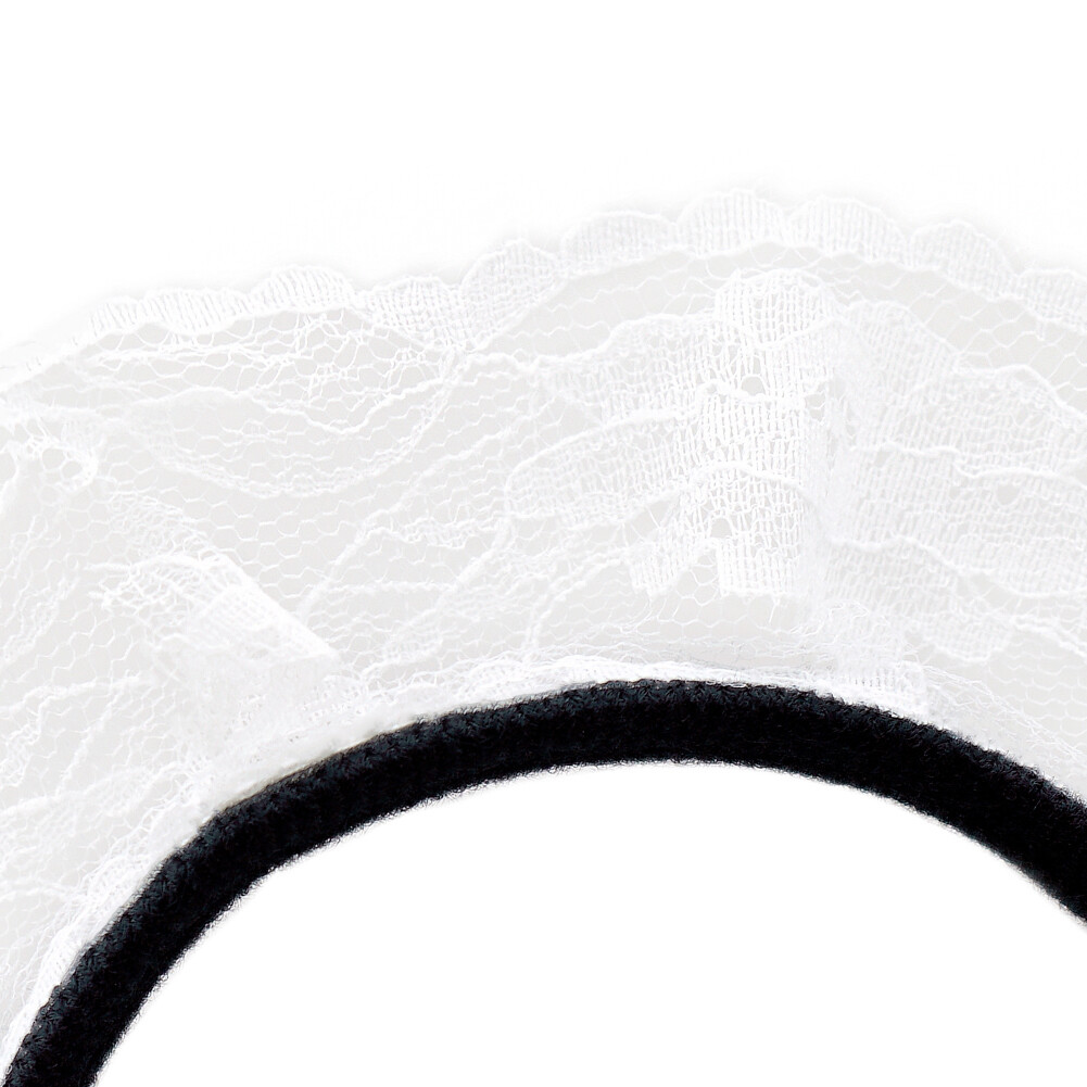White Lace French Maid Headband - Cute Halloween Cosplay Lolita Costume Dress Up