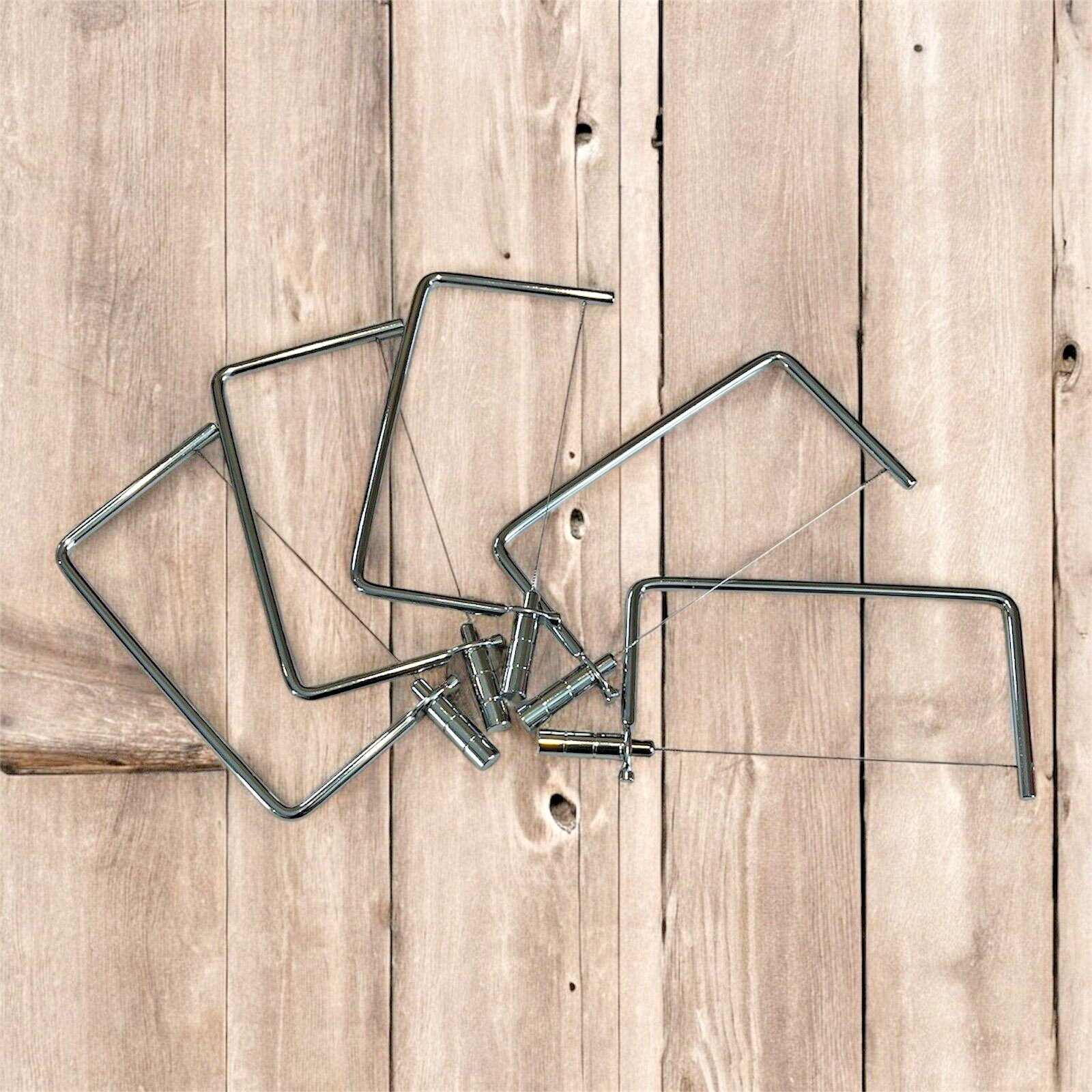 5-Pack of 6” Cheese Slicer Hardware – Chrome Finish – DIY Cheese Cutting Kit