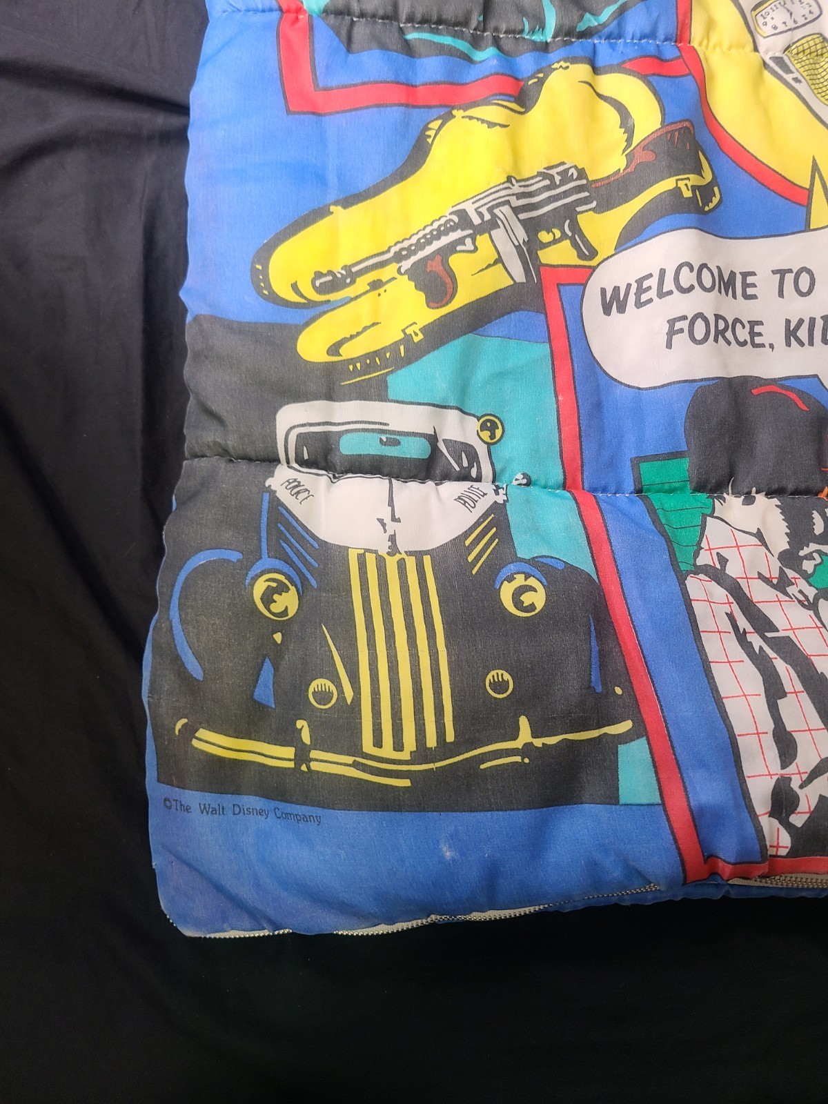 Vintage Disney 90's Made In USA Dick Tracy Movie Youth Kids Sleeping Bag 55x29