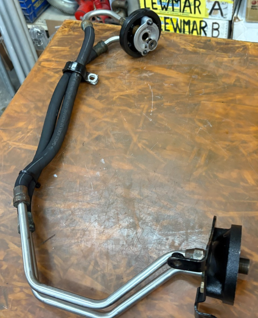 MERCRUISER REMOTE OIL FILTER ASSY 5.0-5.7 SM BLOCK GM 818400A1 806329T W HOSES..