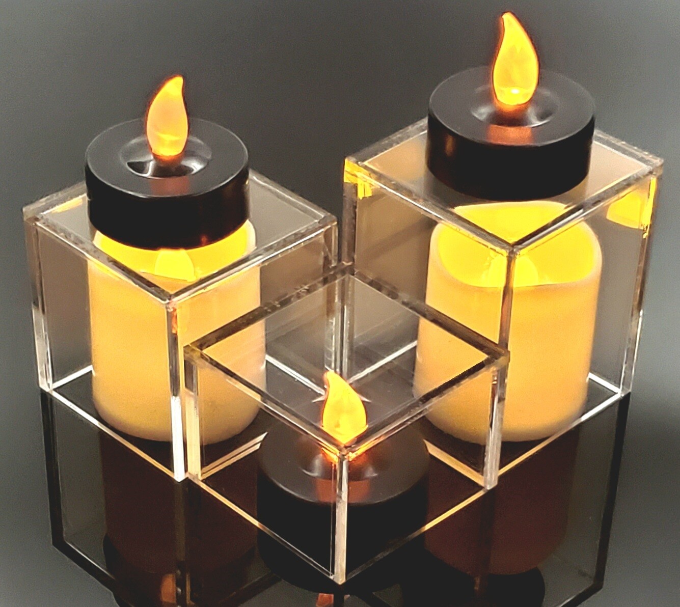 T'z Tagz New 3x3x1.5 Acrylic Display Riser Box Cube Pedestal Stands