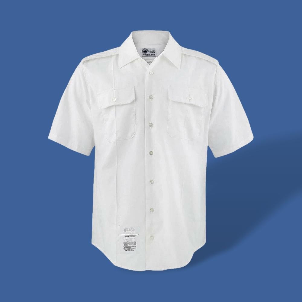 U.S MILITARY ARMY ISSUE WHITE DRESS SHIRT MEN'S SHORT SLEEVE LARGE & X-LARGE NEW