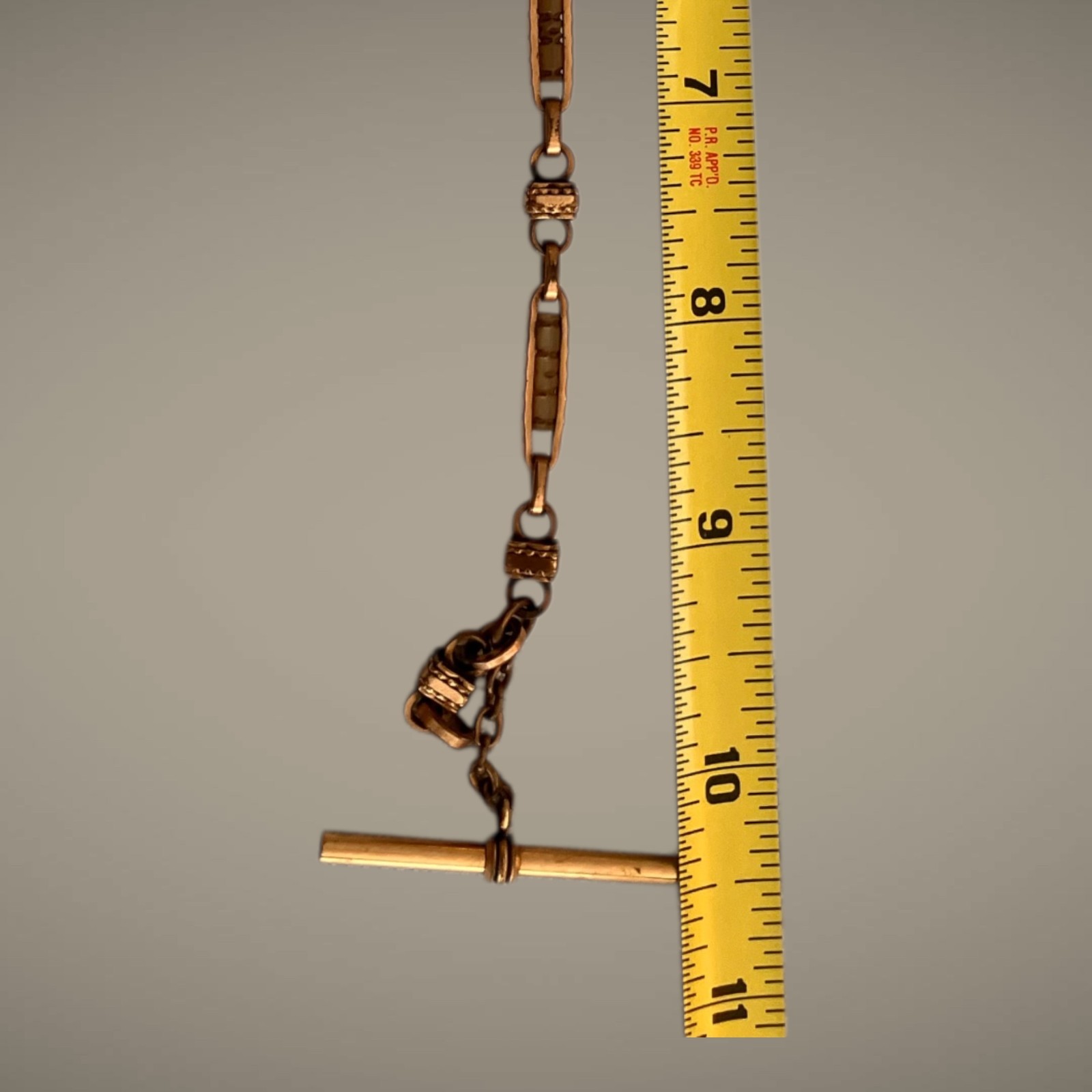 Antique Fancy Link gold plated Albert Watch Chain