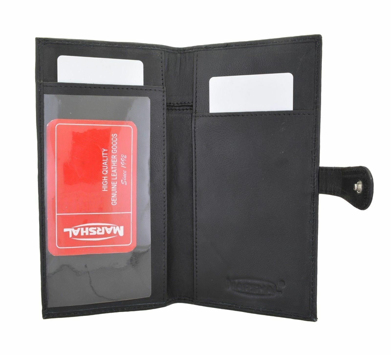 Checkbook Cover Holder Super Slim Plain Mens Womens Genuine Leather Cowhide New