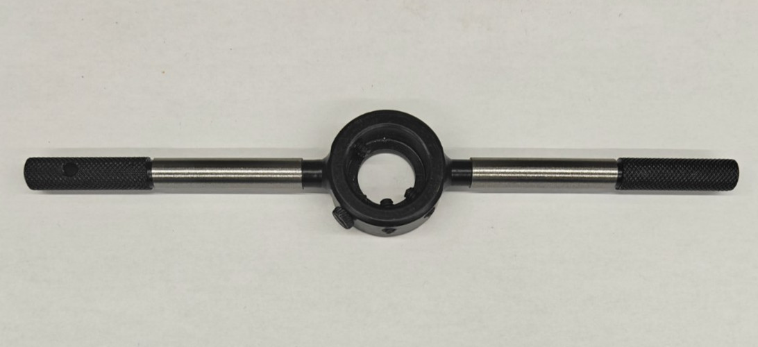 Ozar Round Die Stock 1" Inch Diameter OD Four Screws Knurled Handles - Holder