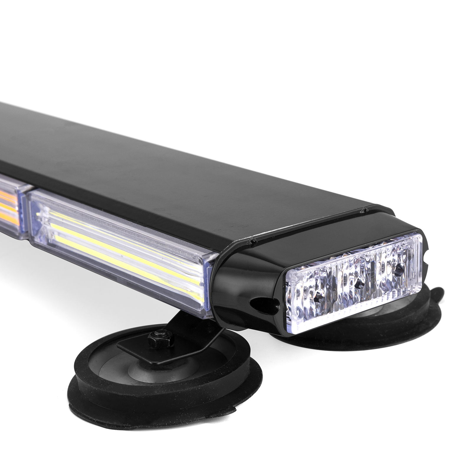 COB LED 50'' Amber White Strobe Light Bar Emergency Warning Tow Truck Response