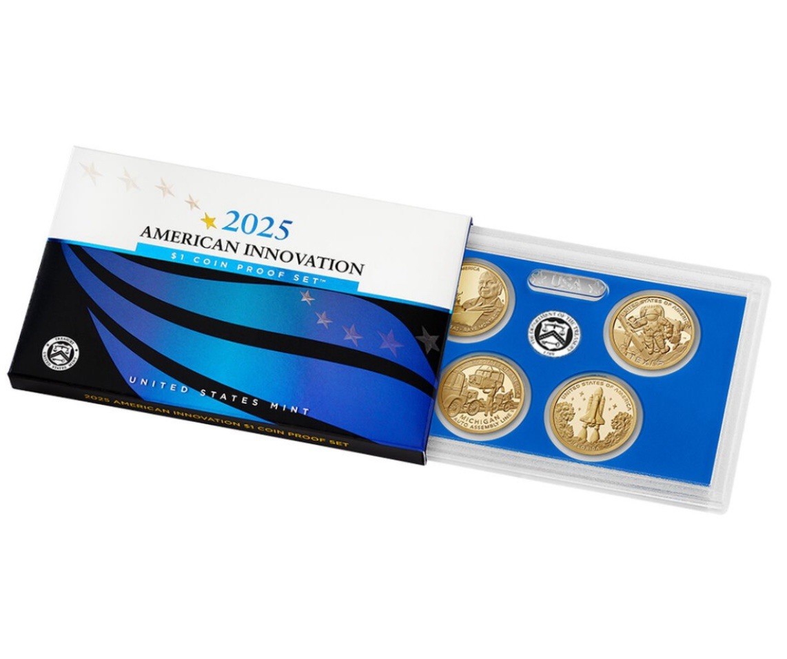 United States 2025-S American Innovation $1 Coin Proof Set Of 4 Coins. #C1666