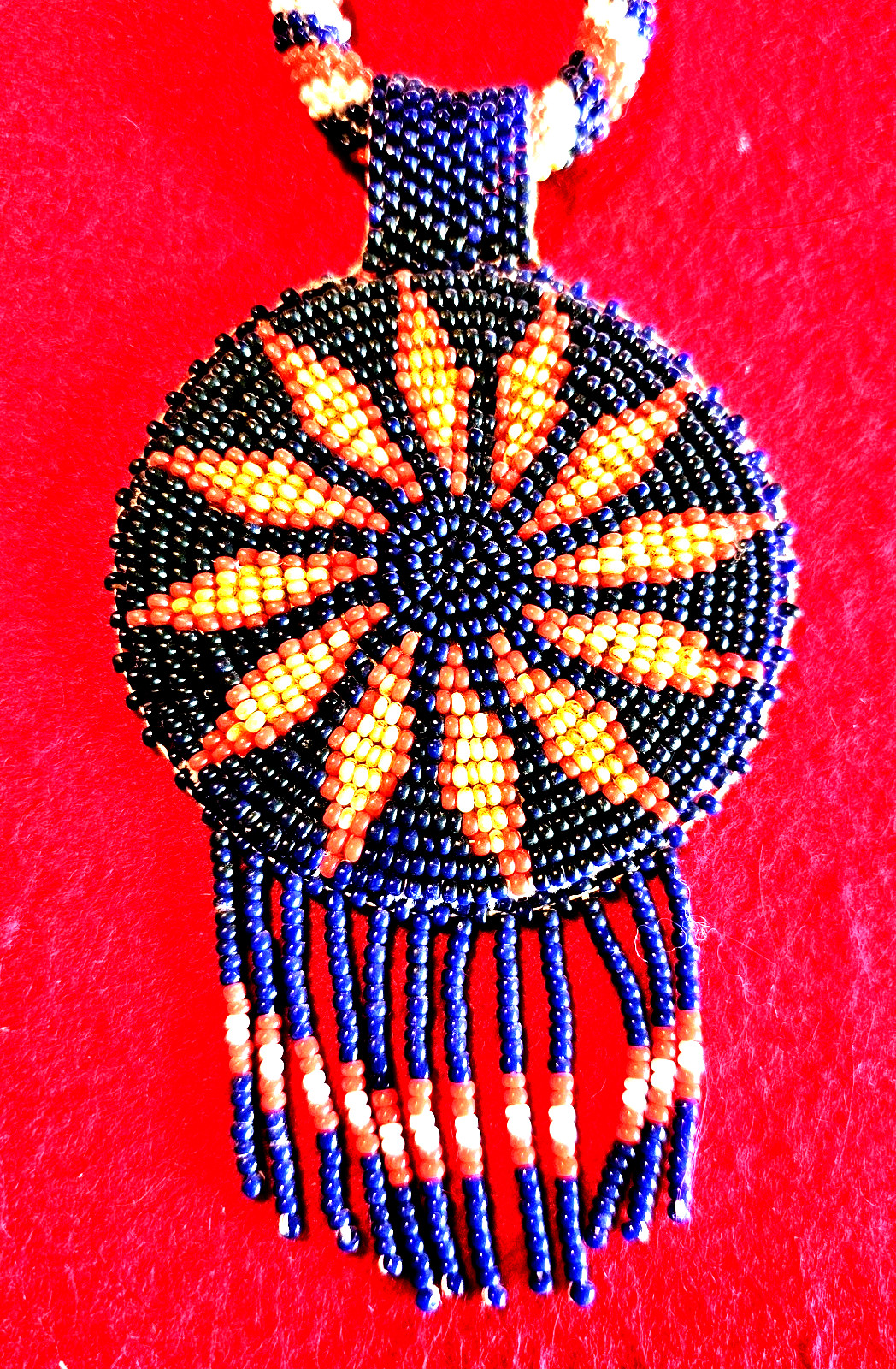Beaded Rosette Necklace