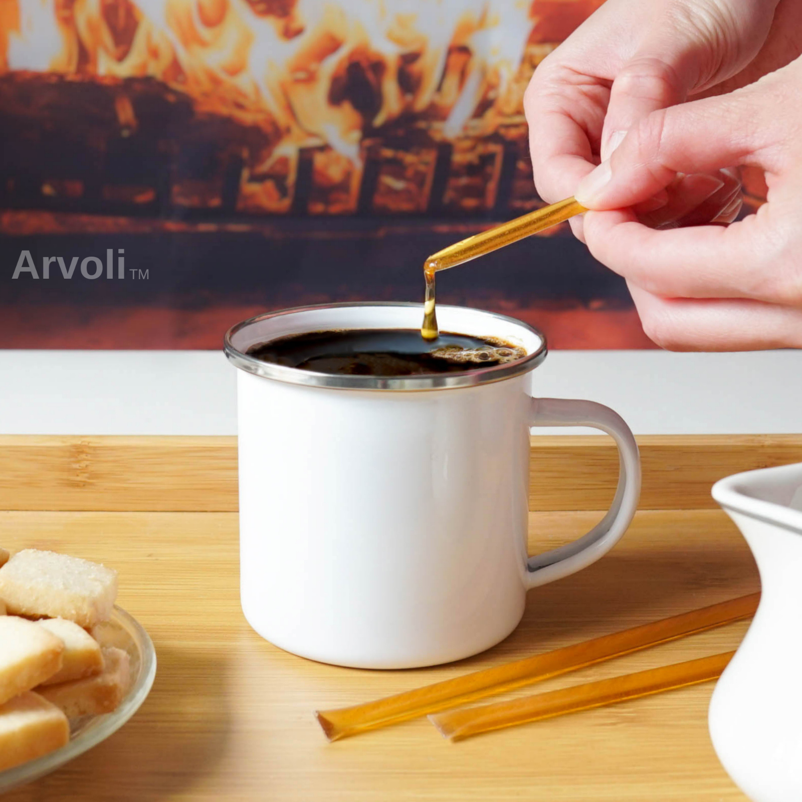 Raw Wildflower Honey Sticks - Honey Sticks For Tea - 50 Count